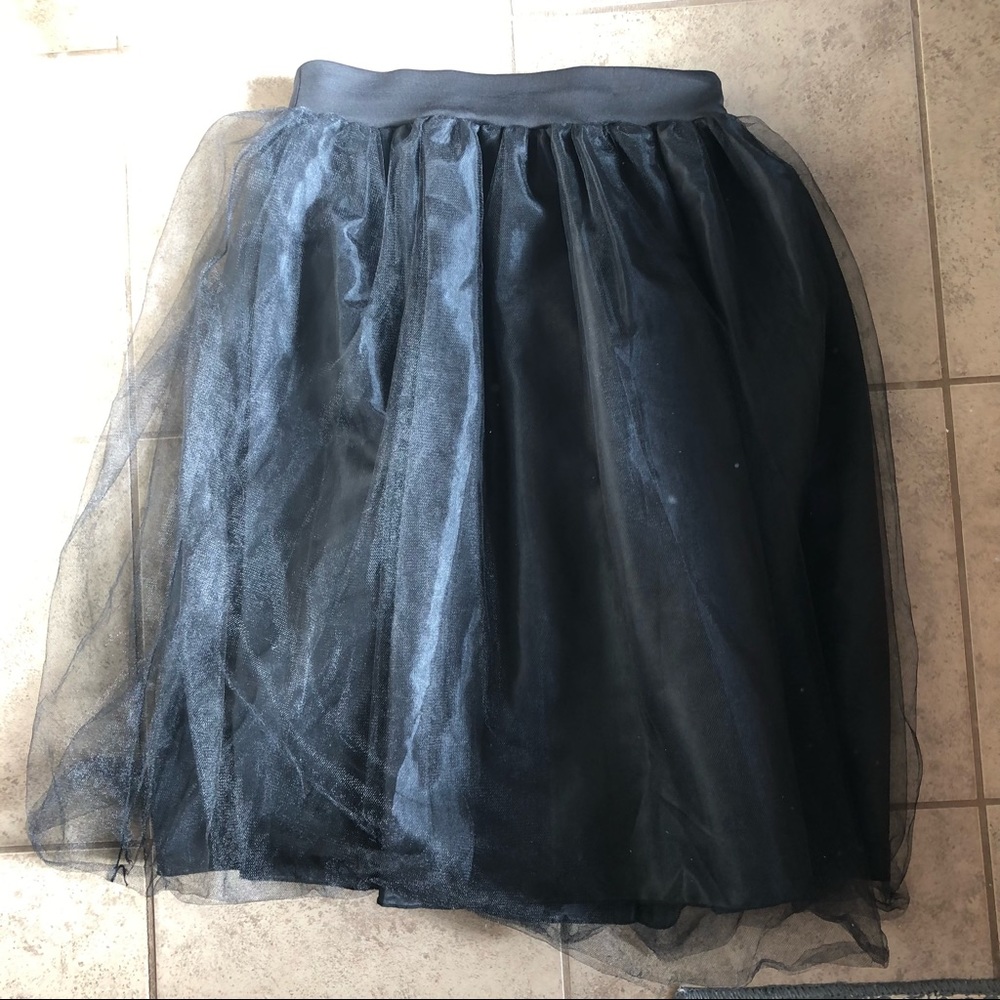 Black tulle tutu skirt